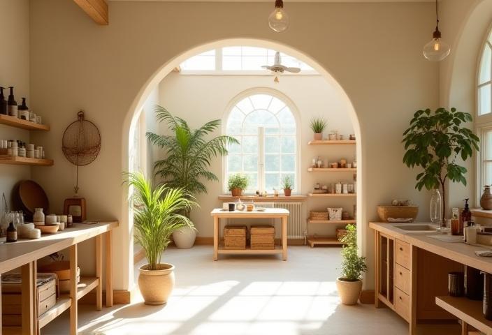 Photo of the Artisan Bloom Essentials workshop with products on display